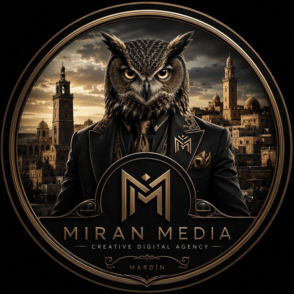 Miran Media baykuş maskotu ve marka logosu